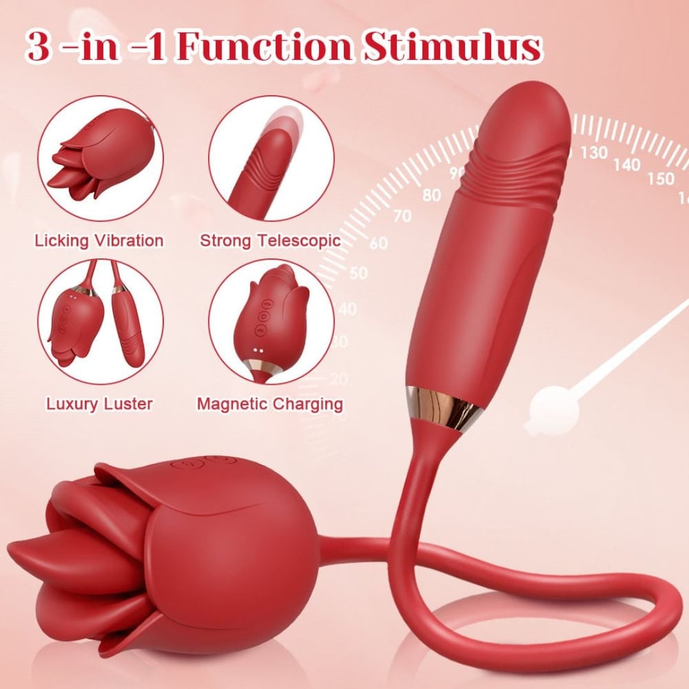 Vibrador Sexy Mouth 10 Vibrações Com Penetrador Sobe E Desce Vibe Toys