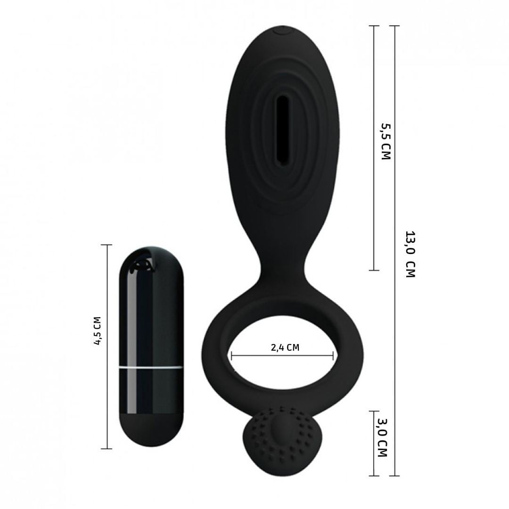 Anel Peniano Ethel Duplo Com Vibração Pretty Love