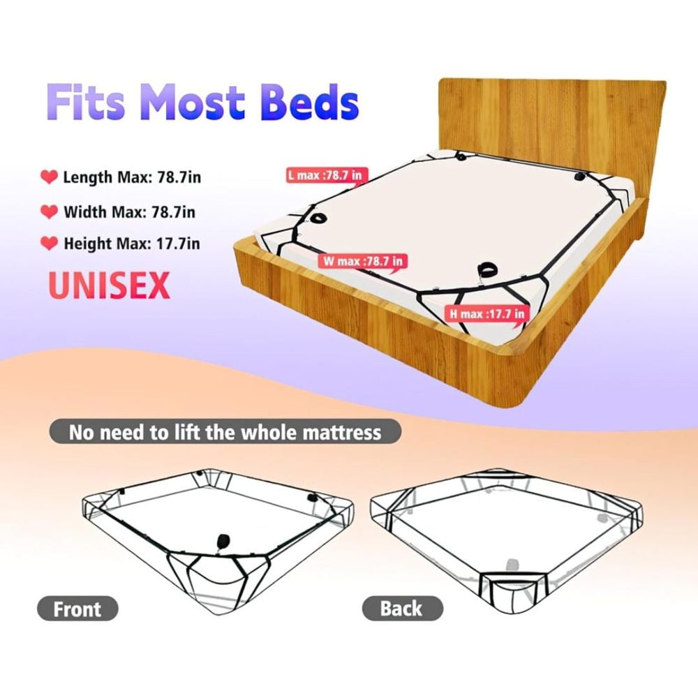 Kit Bondage Para Cama Com 10 Peças Vibe Toys