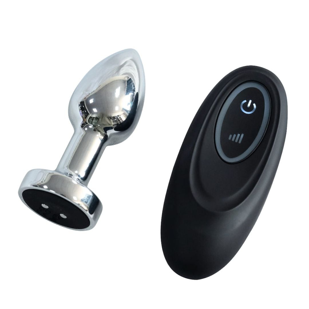 Plug Anal Em Aço 10 Modos De Vibração Com Controle Remoto Sem Fio Vibe Toys