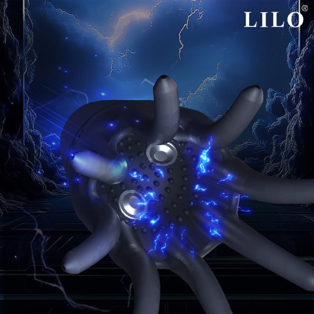 Vibrador Octopus 2 Em 1 Com 10 Modos De Vibração E 6 Modos De Choque Lilo