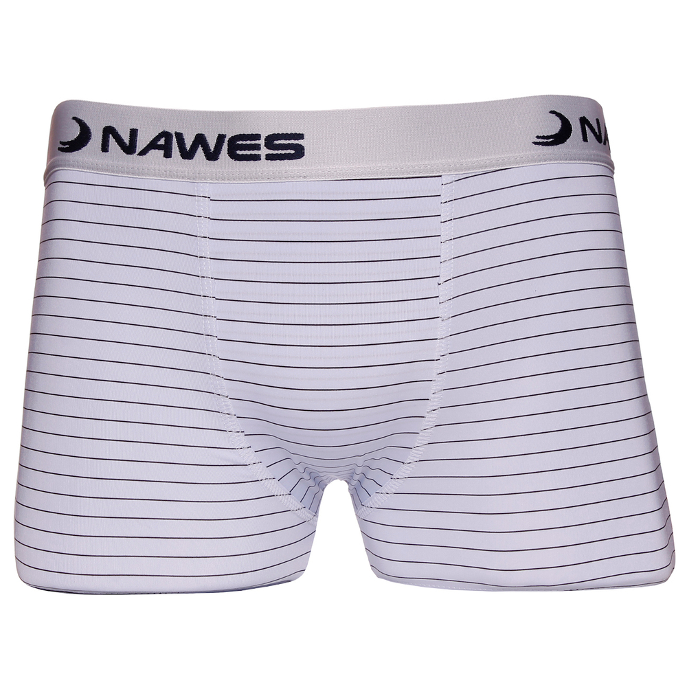 Cueca Boxer Em Microfibra Listras Giz Nawes