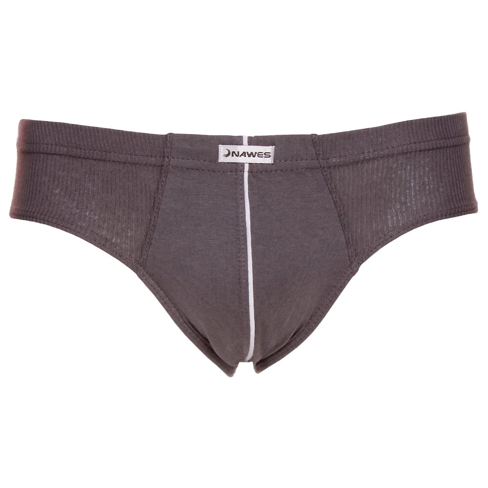 Cueca Slip Em Algodão Lateral Canelada Nawes