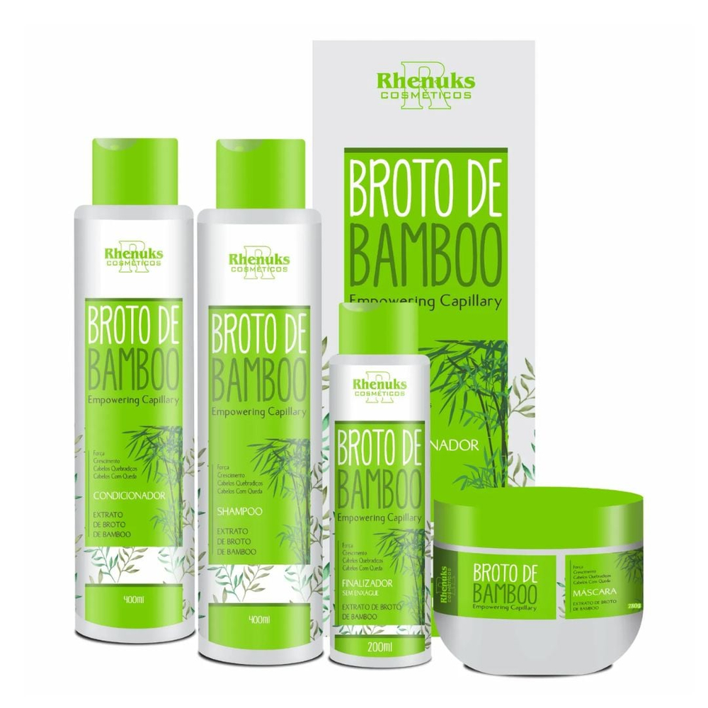 Kit Capilar Broto De Bamboo Com 4 Itens Rhenuks Cosméticos