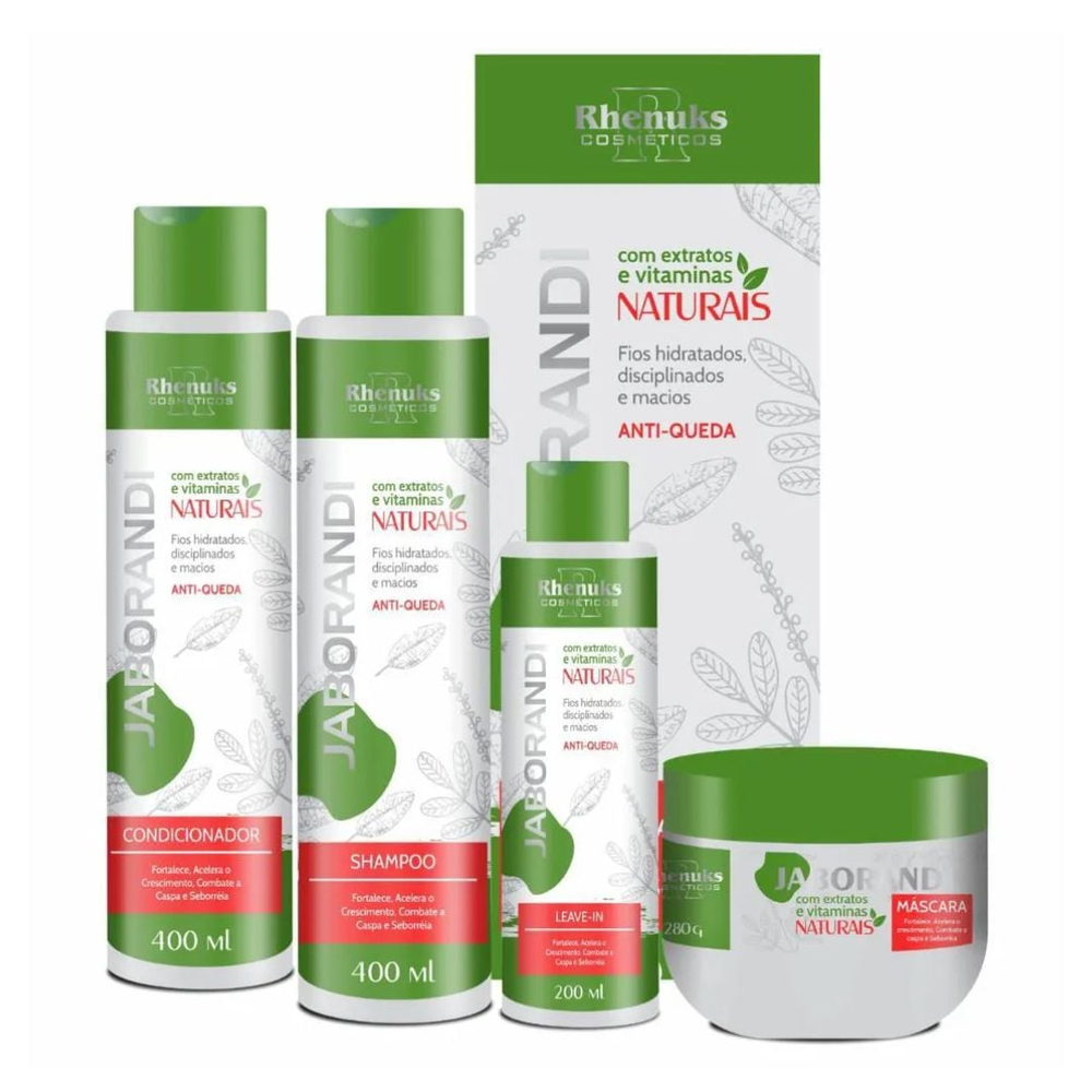 Kit Capilar Jaborandi Com 4 Itens Rhenuks Cosméticos