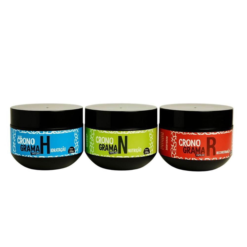 Kit Cronograma Capilar Com 3 Itens Rhenuks Cosméticos
