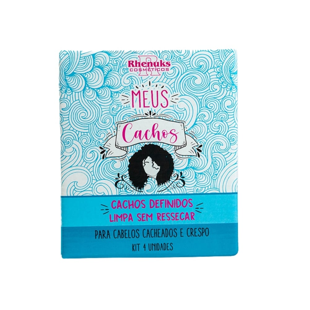 Kit Capilar Meus Cachos Com 4 Itens Rhenuks Cosméticos