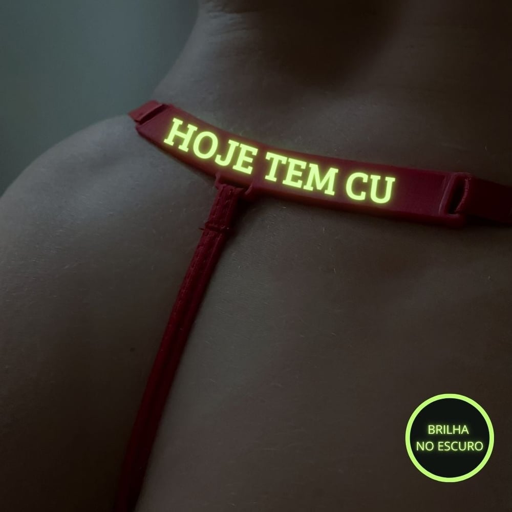 Calcinha Brilha No Escuro Com Frase Hoje Tem Cu Mil Toques