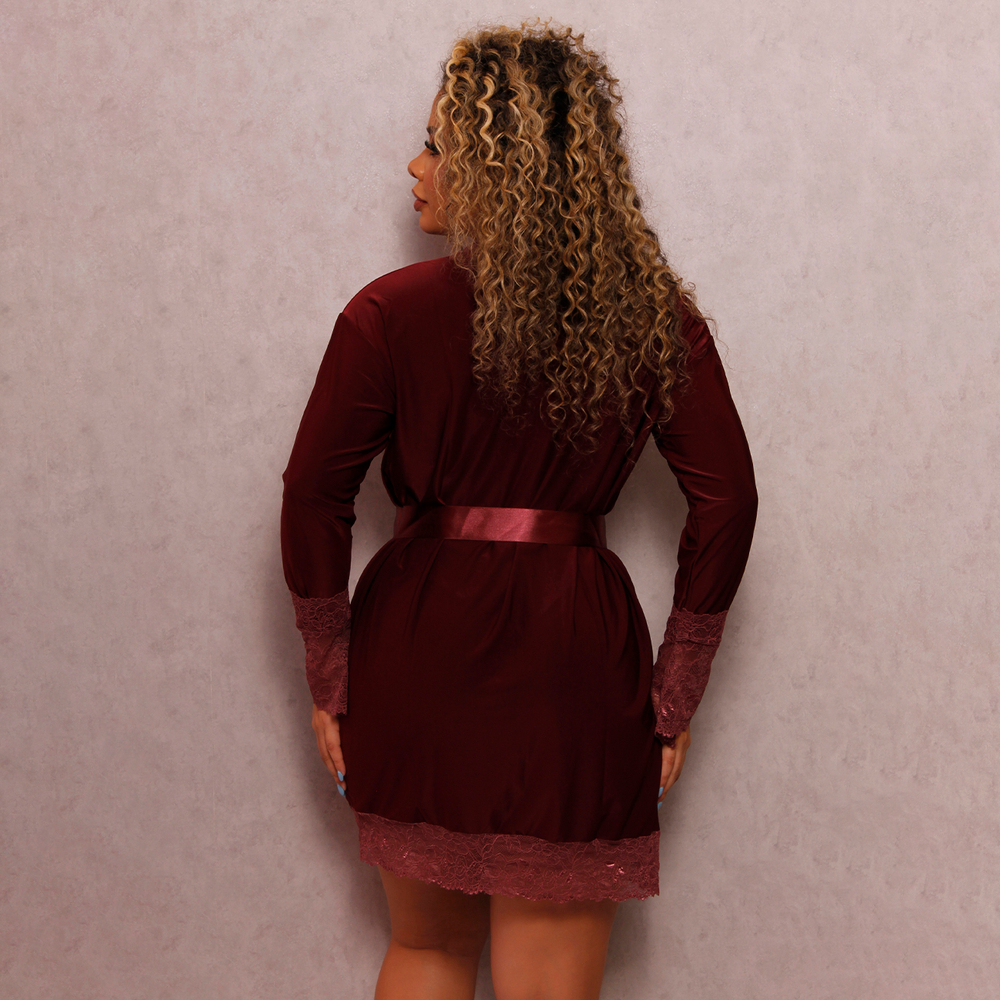 Robe Manga Longa Jéssica Liganete Com Renda Lust Chick