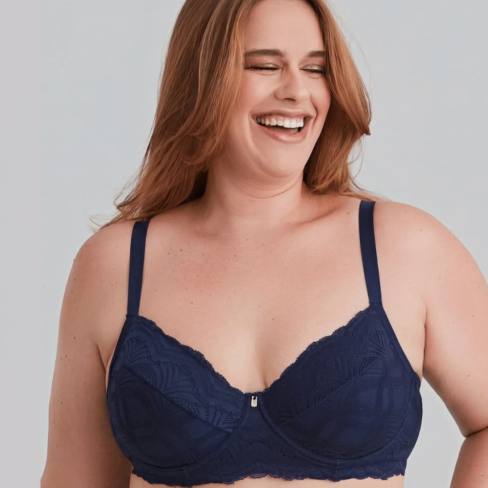 Sutiã Plus Size Balconet Sem Bojo Com Detalhes Em Renda Nayane