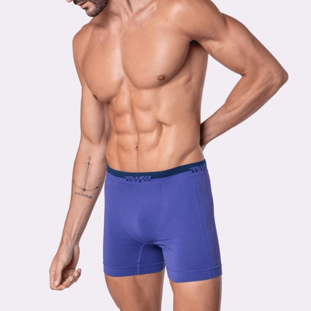 Cueca Boxer Sem Costura Canelado Lateral Trifil