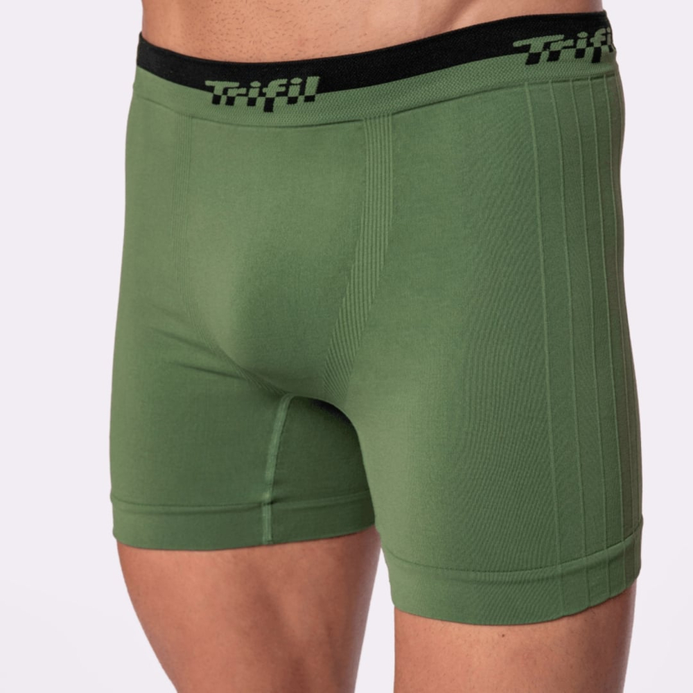 Cueca Boxer Sem Costura Canelado Lateral Trifil