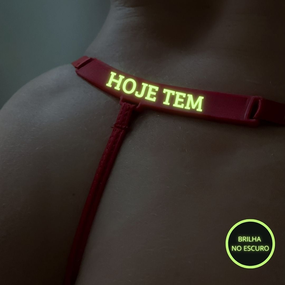 Calcinha Brilha No Escuro Com Frase Hoje Tem Mil Toques