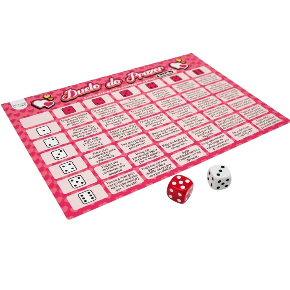 Jogo Erótico Duelo Do Prazer Romântico Diversão Ao Cubo