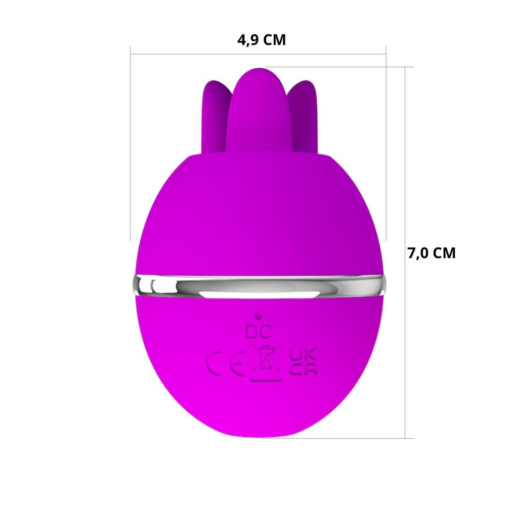 Vibrador Gemini Ball Com Língua 7 Modos De Pulsação Pretty Love