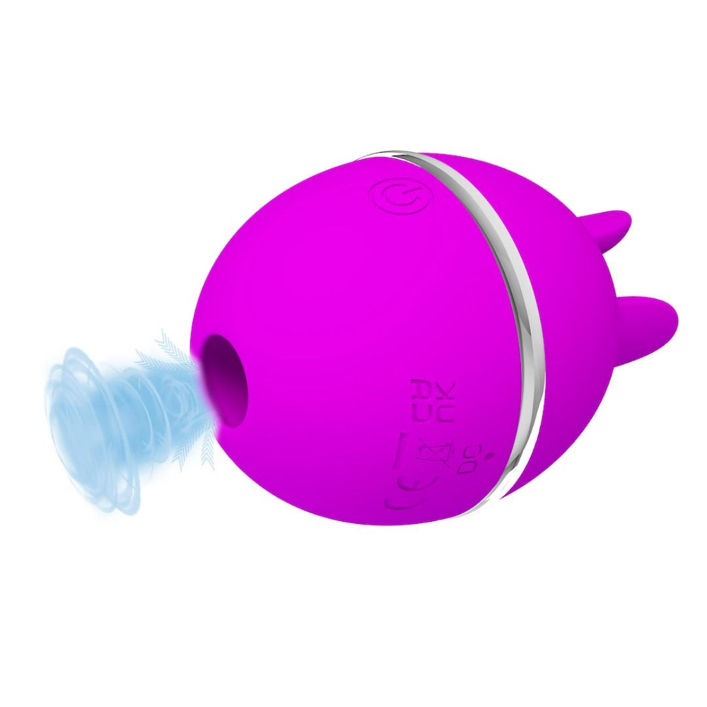 Vibrador Gemini Ball Com Língua 7 Modos De Pulsação Pretty Love