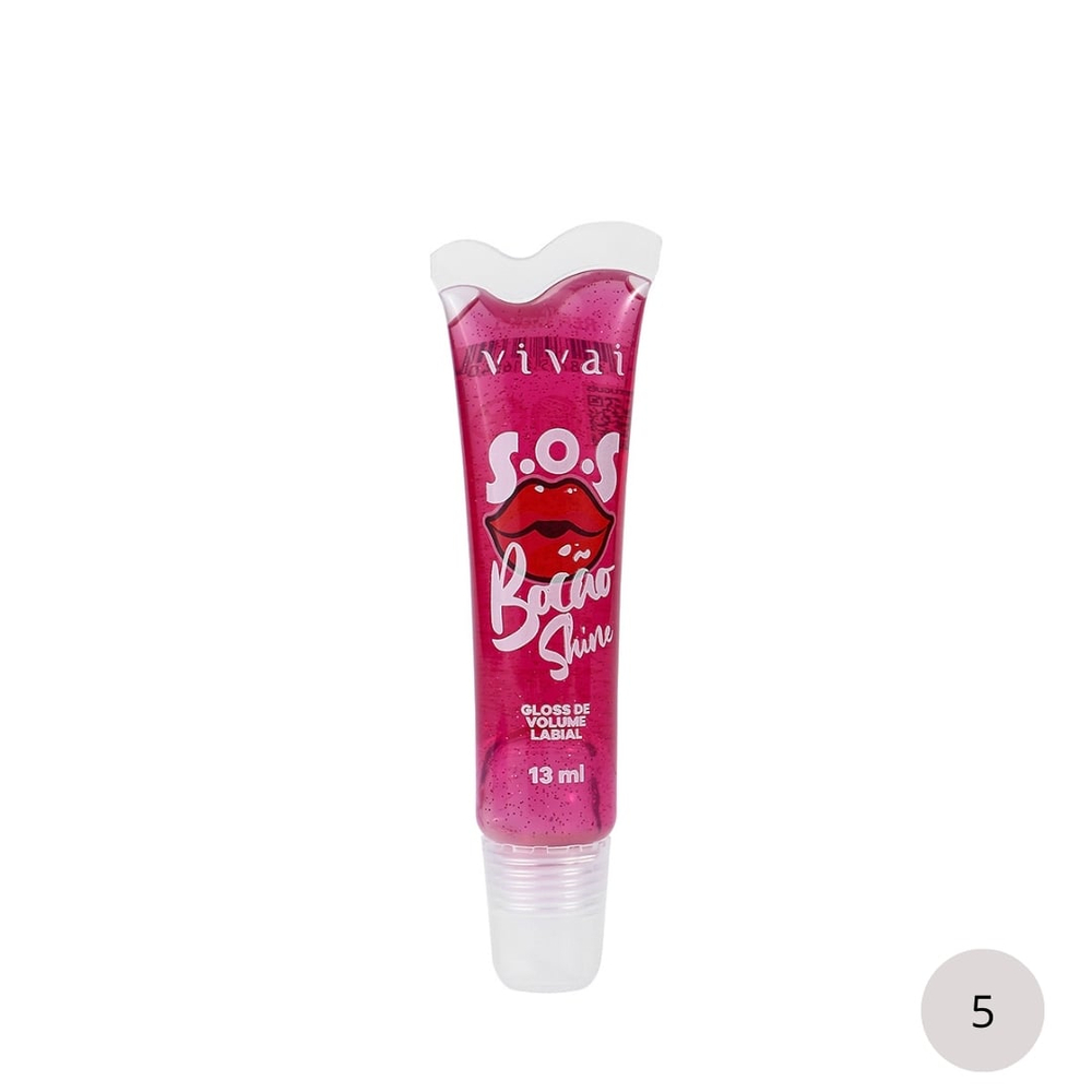 S.o.s Bocão Shine Gloss De Volume Labial 13ml Vivai