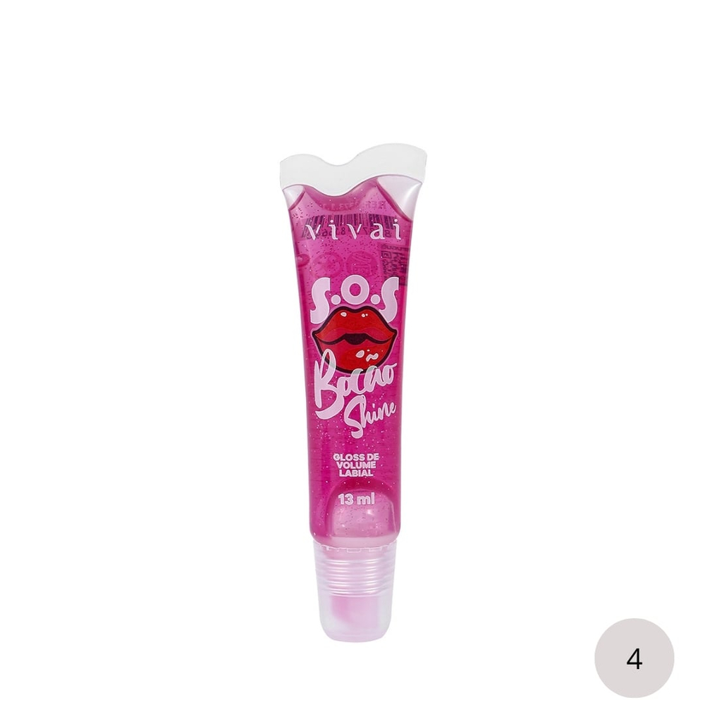 S.o.s Bocão Shine Gloss De Volume Labial 13ml Vivai
