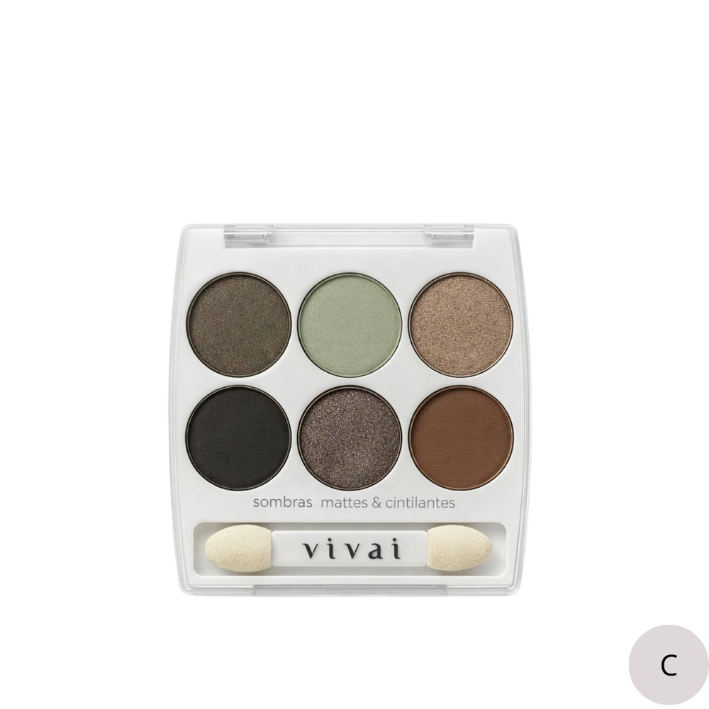 Estojo De Sombras 6s Mattes E Cintilantes Vivai