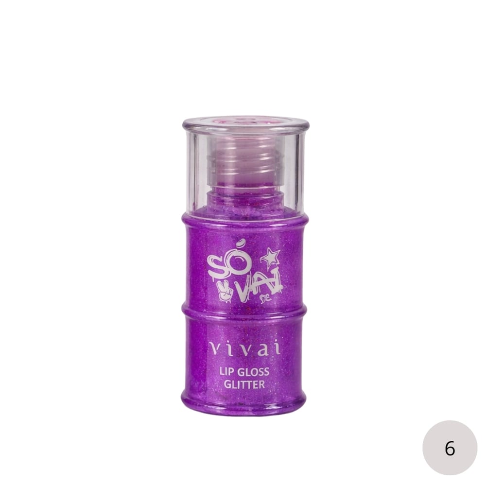 Só Vai De Lip Gloss Glitter 11ml Vivai