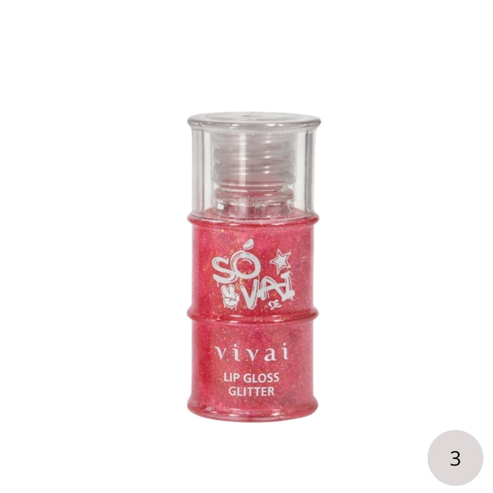 Só Vai De Lip Gloss Glitter 11ml Vivai