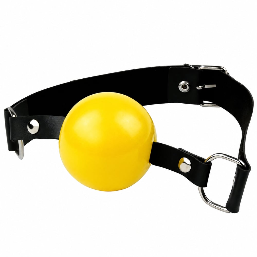 Mordaça Bola Com Regulagem Em Couro La Pimienta