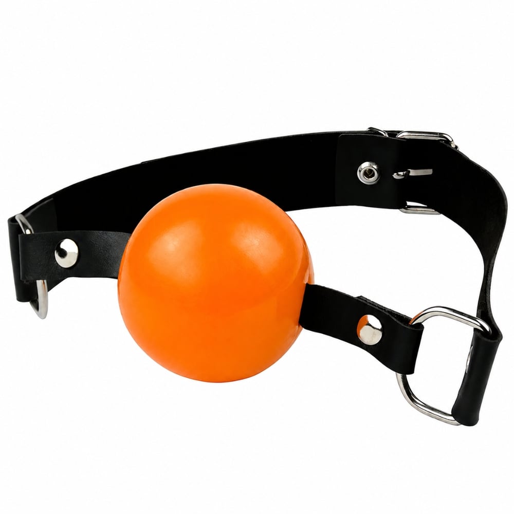 Mordaça Bola Com Regulagem Em Couro La Pimienta