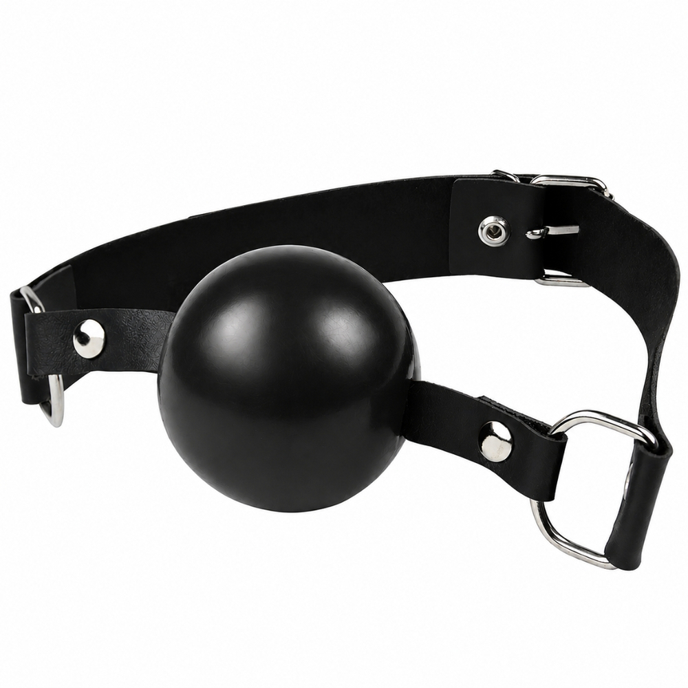 Mordaça Bola Com Regulagem Em Couro La Pimienta