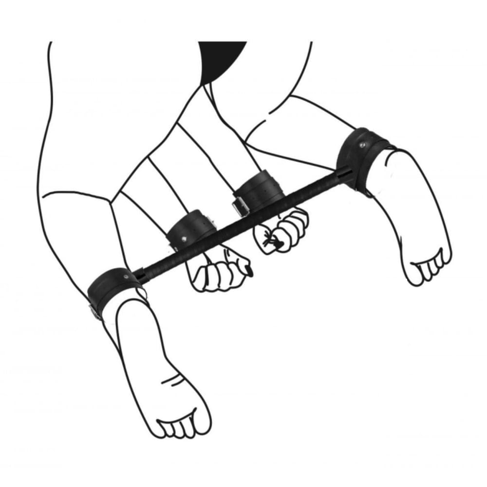 Separador Duo 60cm Com Algema E Tornozeleira La Pimienta