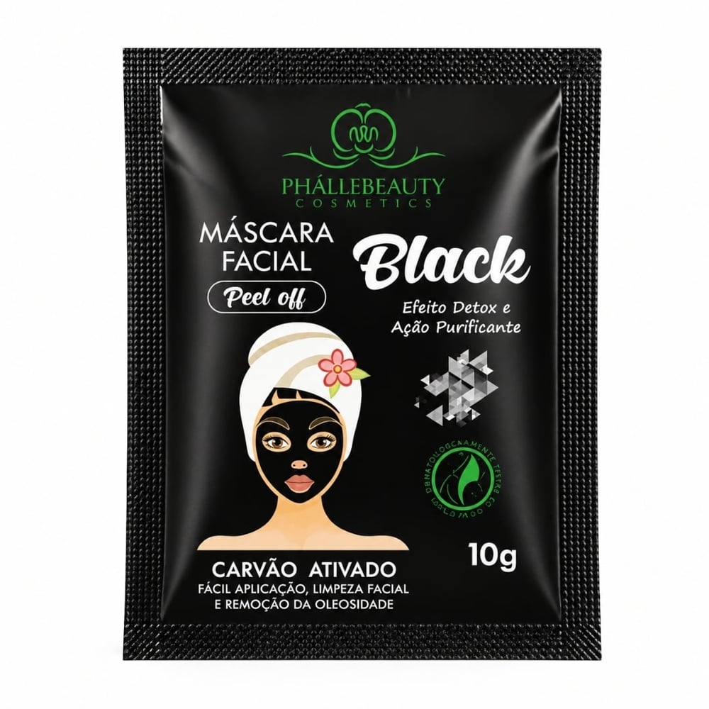 Máscara Facial Black 10g Peel Off Phállebeauty Cosmetics By Vivai