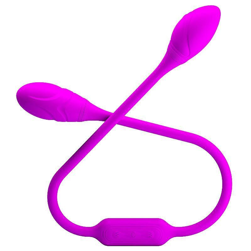 Vibrador Duplo Flexível Dream Lovers Whip Unissex 12 Vibrações Pretty Love