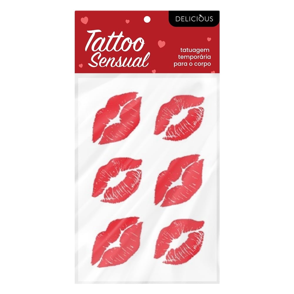 Tatuagem Manda Beijo Adesivos Temporária Delicious