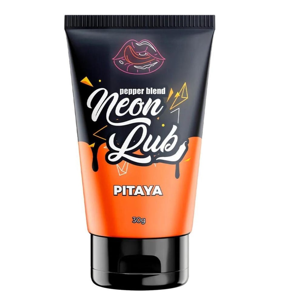Neon Lub Gel Lubrificante Comestível 30g Brilha Na Luz Negra Pepper Blend