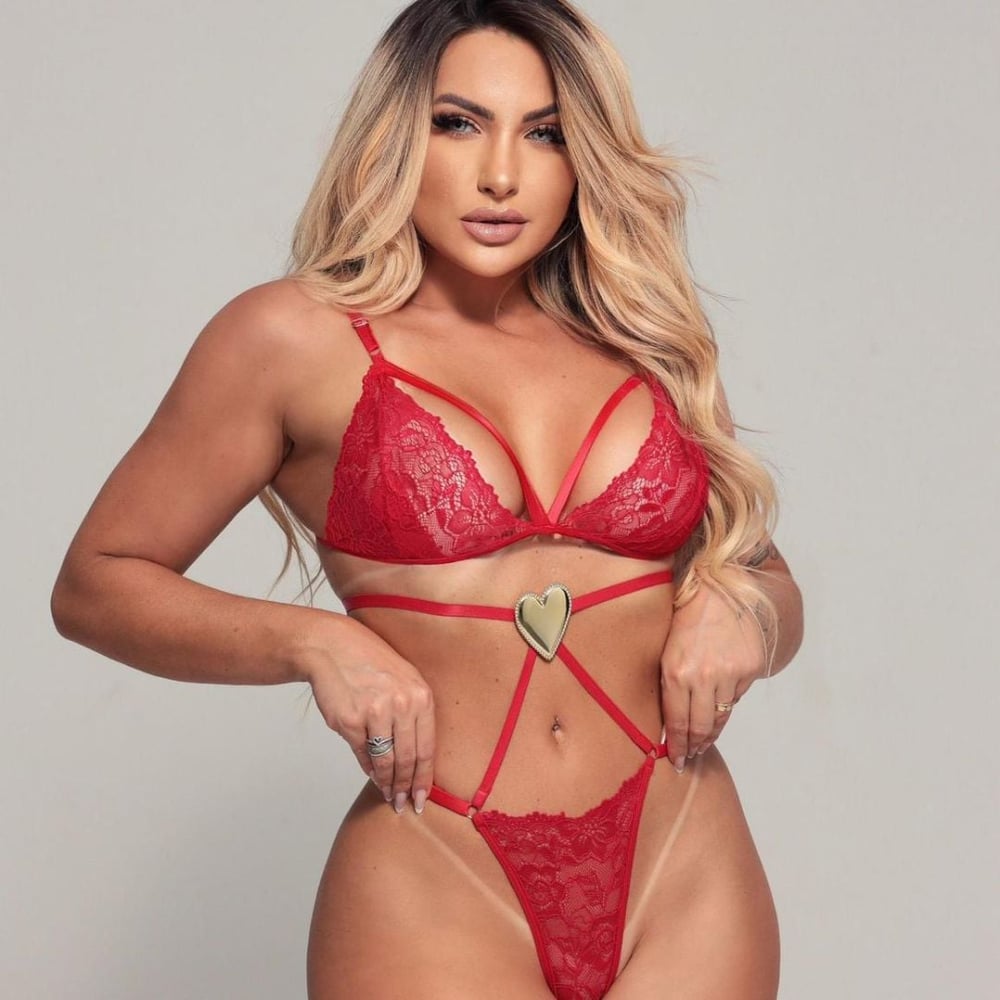 Body Sensual Amável Com Ligas Coleção Valentines Day Mil Toques