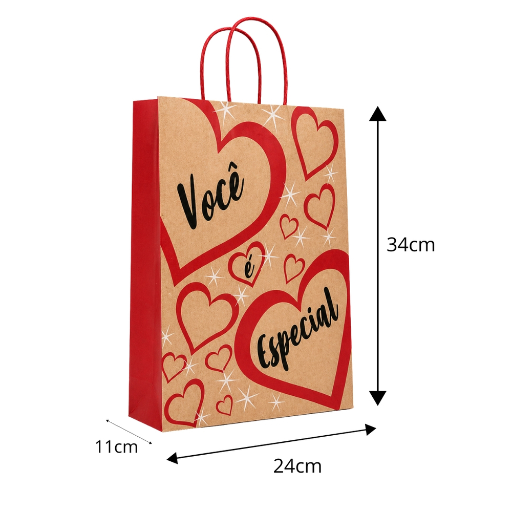 Sacola De Papel Para Presente Frase Você é Especial Cromus