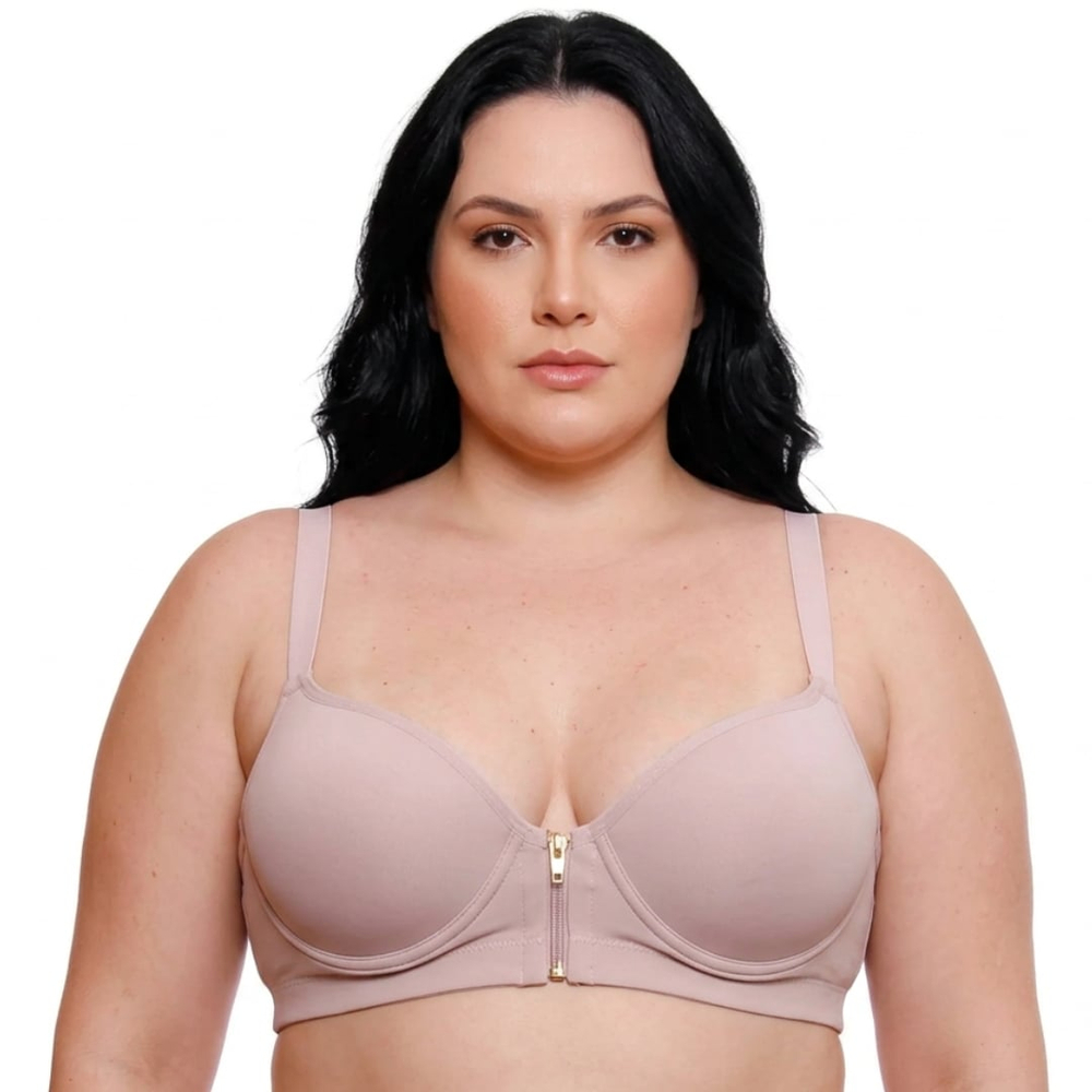 Sutiã Nadador Com Aro Bojo E Zíper Frontal Corpo Nu