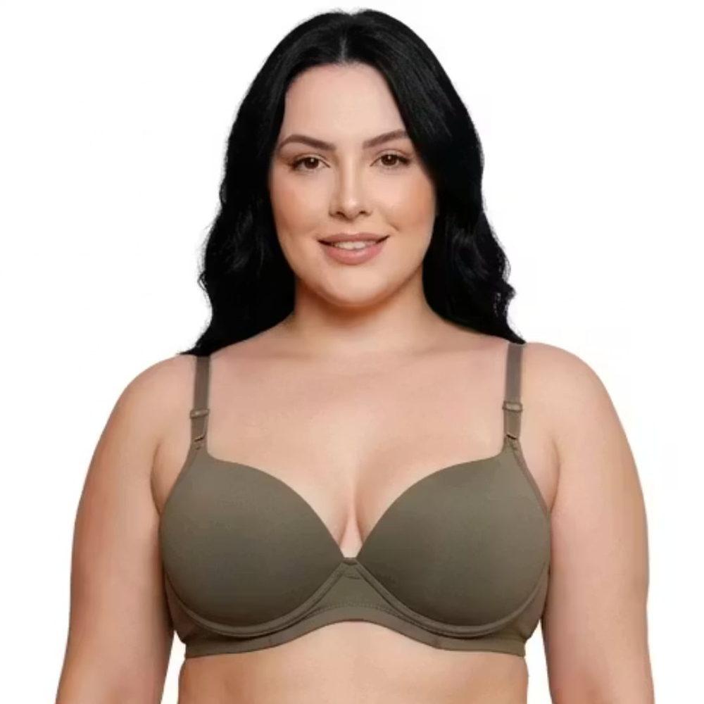 Sutiã Plus Size Liso Com Aro E Bojo Casquinha Corpo Nu
