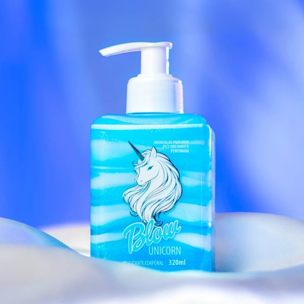 Blow Unicorn Creme Em Gel Com Glitter Hidratante Corporal 320ml Hot Flowers
