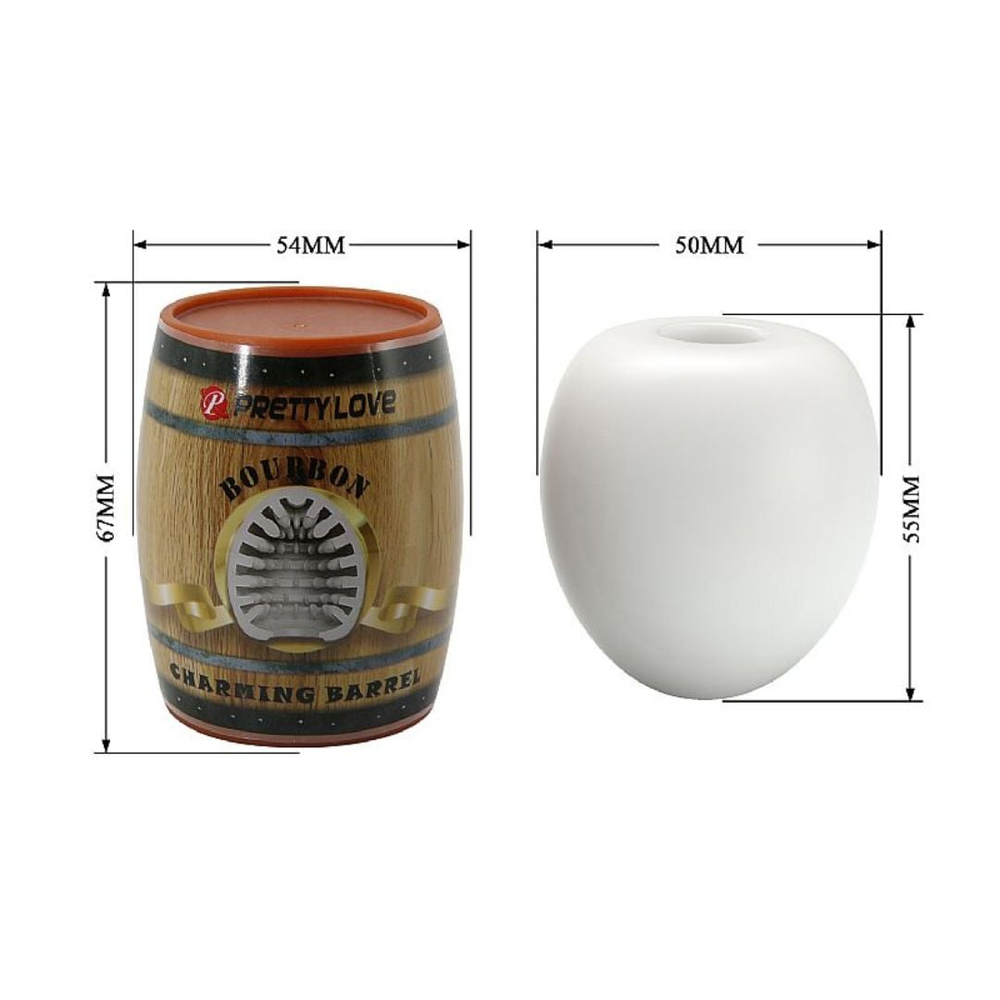 Masturbador Egg Lata Bourbon Formato De Barril Pretty Love