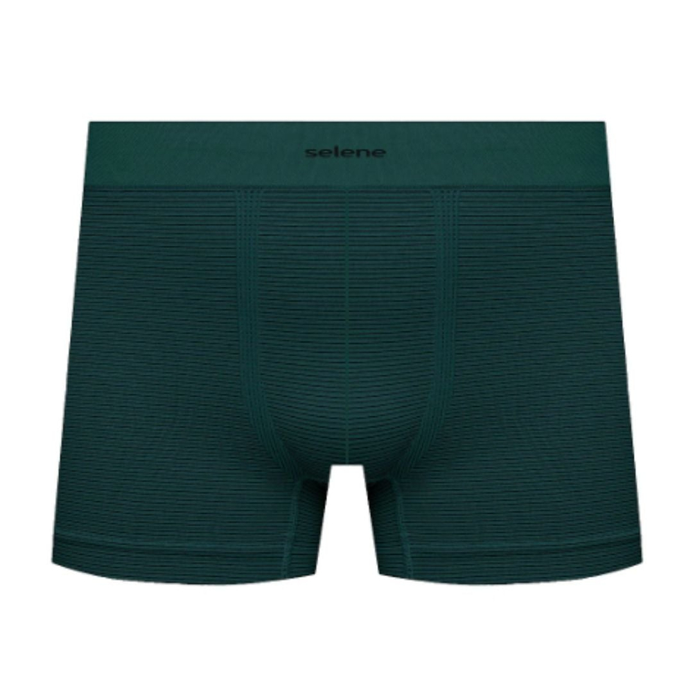 Cueca Boxer Adulto Sem Costura Detalhes Listras Selene
