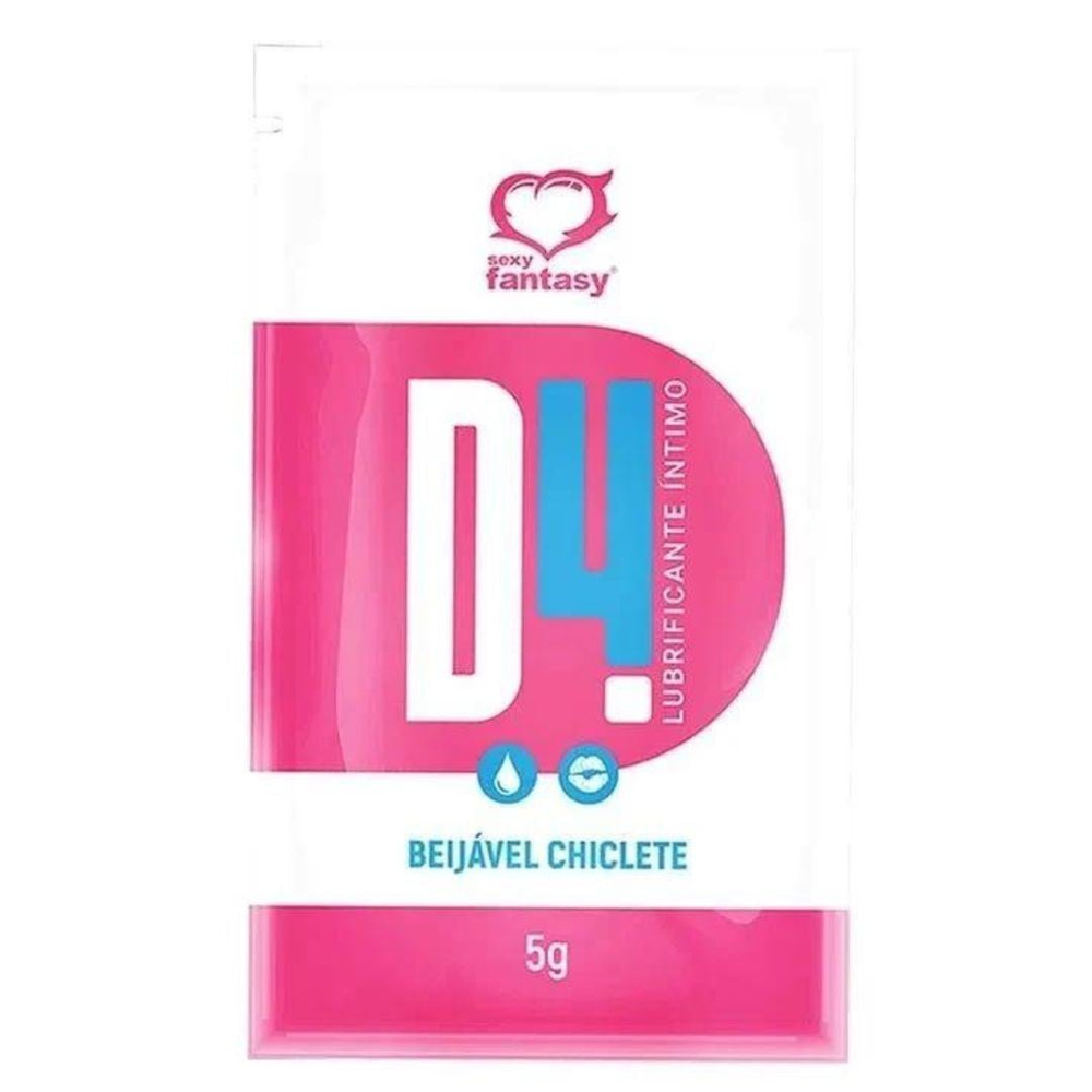 D4 Gel Lubrificante íntimo Beijável Sachê 5g Sexy Fantasy