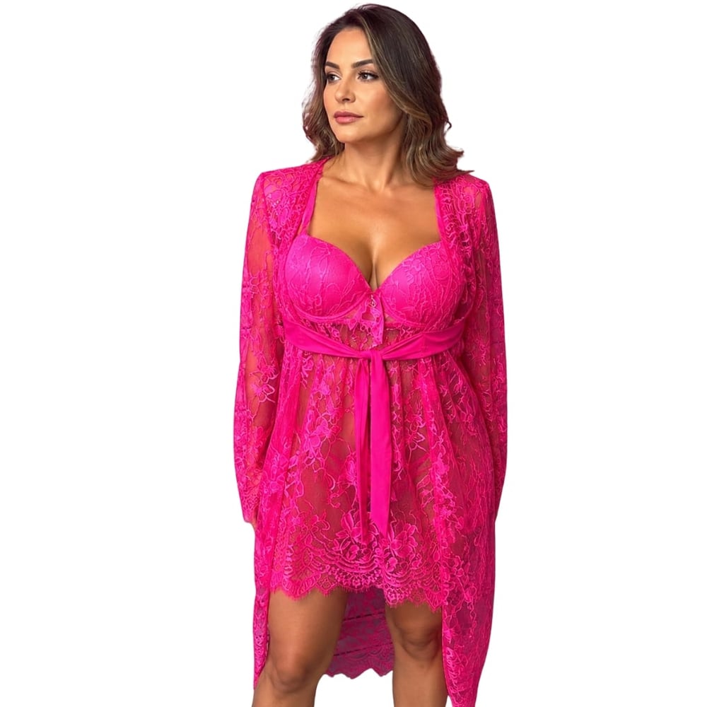 Robe Camisola Em Renda 