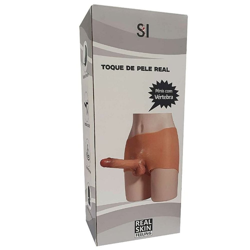 Cinta Em Silicone Líquido Com Prótese Integrada 18,5x3,8 Vibe Toys