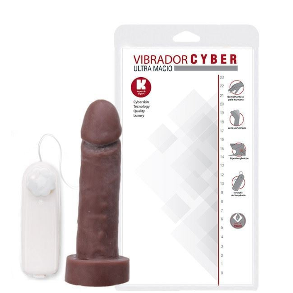 Prótese Em Cyber Ultra Macio Vibração Multivelocidade 15,5 X 3,7cm Ktoy
