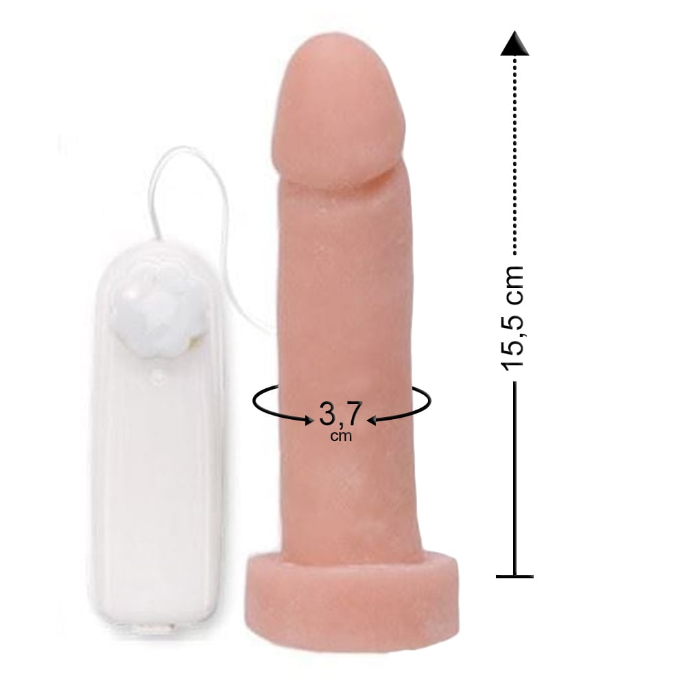 Prótese Em Cyber Ultra Macio Vibração Multivelocidade 15,5 X 3,7cm Ktoy