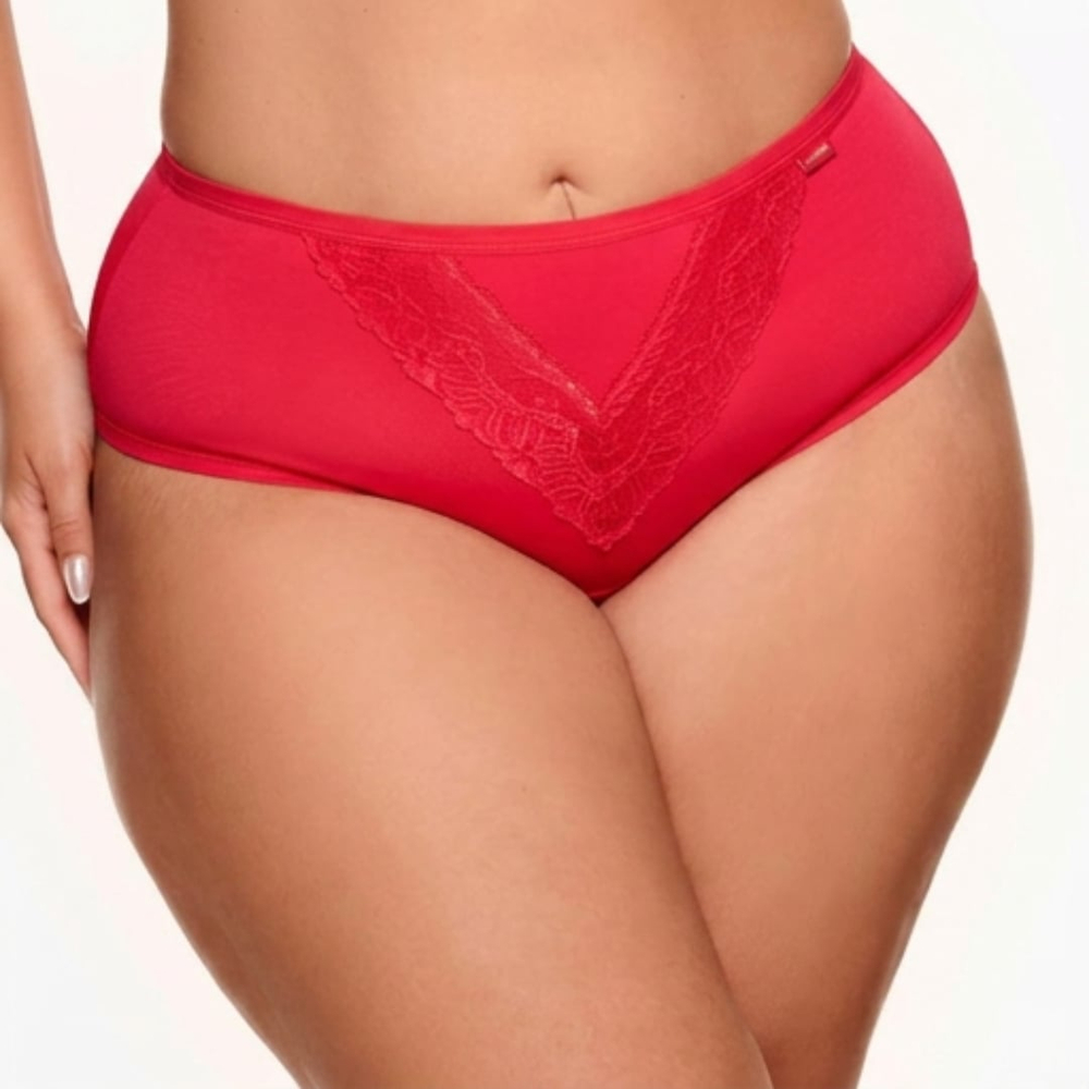 Calcinha Plus Size Cintura Alta Em Renda Nayane 