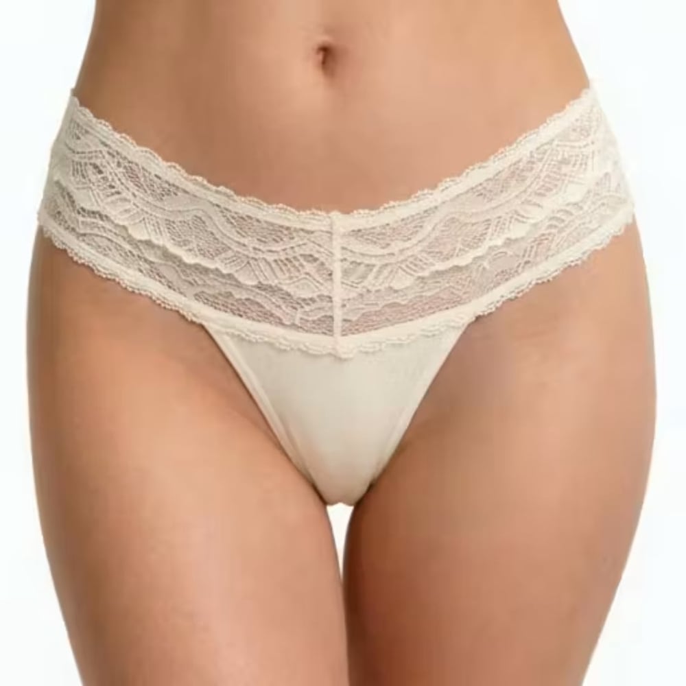 Calcinha Fio Dental Duplo Cós Duplo Duo Renda Nayane