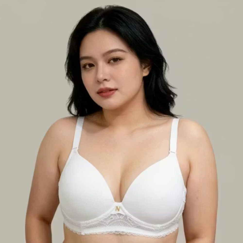 Sutiã Plus Size Base Renda Com Bojo Soft Nayane