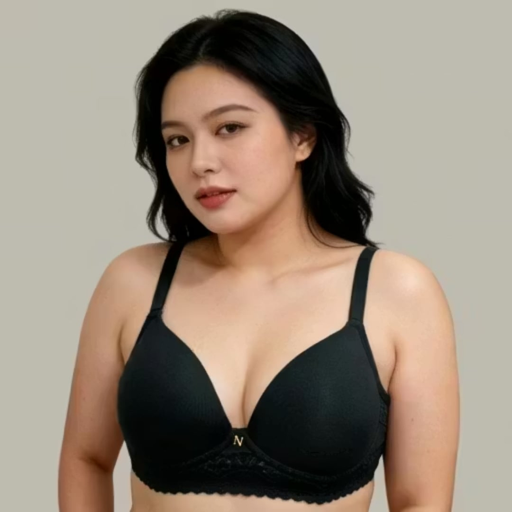 Sutiã Plus Size Base Renda Com Bojo Soft Nayane