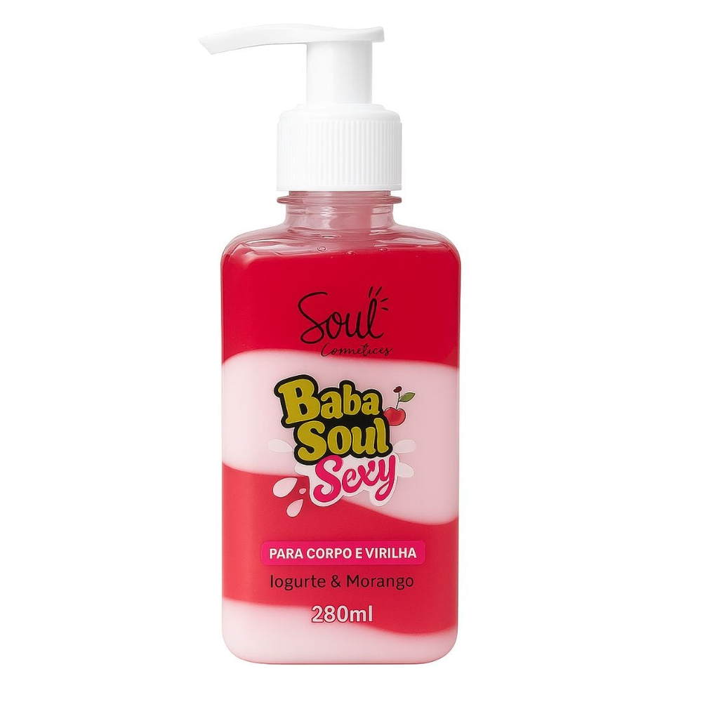 Baba Soul Gel Hidratante Sexy Para Corpo E Virilha 280ml Soul Cosméticos